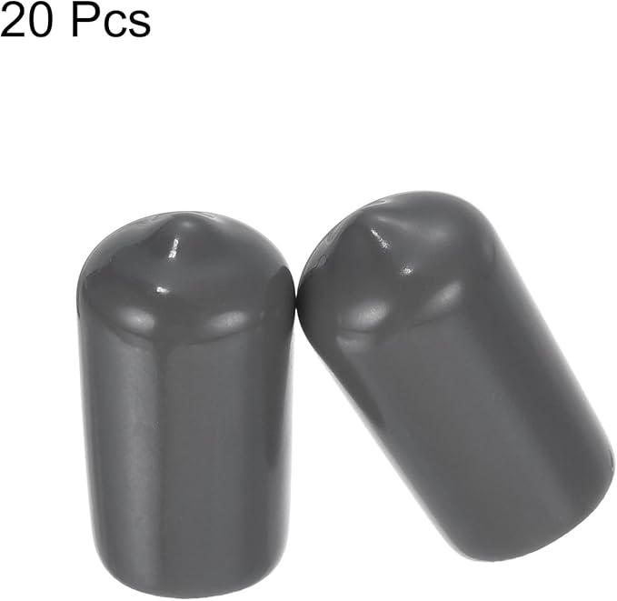 uxcell 20pcs Rubber End Caps 12mm ID Vinyl PVC Round Tube Bolt Cap Cover Screw - Image 2