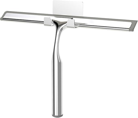 Shower Squeegee for Glass Doors, Stainless Steel Shower Squeegee for Bathroom by APLOP