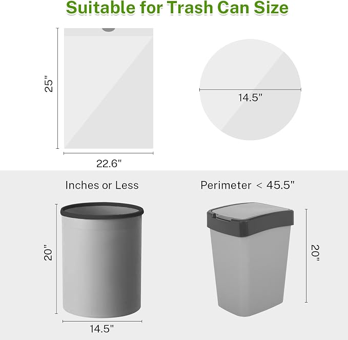 10 Gallon Trash Bags Drawstring, 1 Mil Thick White Garbage Bag - Image 3