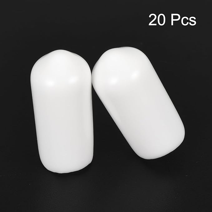 uxcell 20pcs Rubber End Caps 7mm ID Vinyl Round End Cap Cover Screw Thread - Image 2