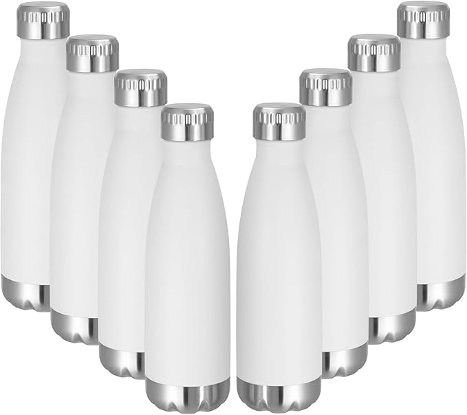 VEGOND 17oz Stainless Steel Water Bottles Bulk, Reusable Metal Sports Water by VEGOND