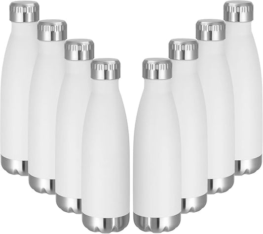 VEGOND 17oz Stainless Steel Water Bottles Bulk, Reusable Metal Sports Water by VEGOND