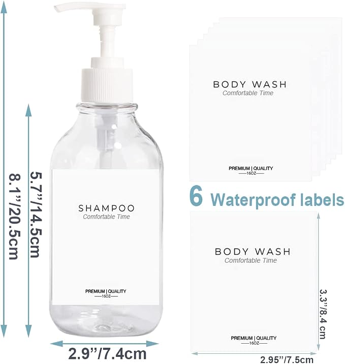 3 Pack of Shampoo and Conditioner Bottles - Image 3