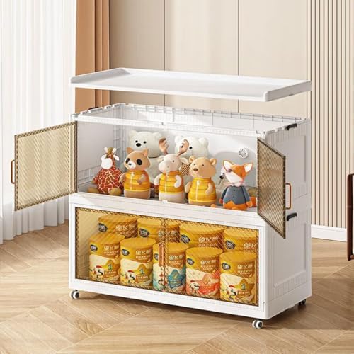 Stackable Storage Bins with Lid,147Gal Closet Organizers and Plastic Cabinets...
