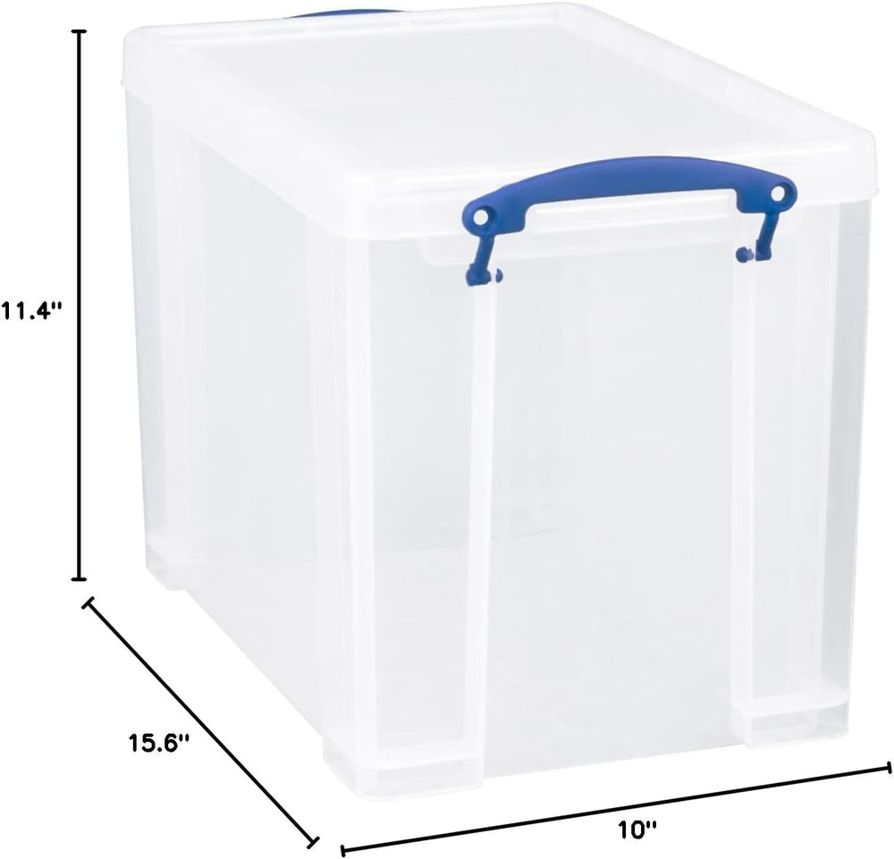 Really Useful Box 19 Liter Plastic Stackable Storage Container w/Snap Lid &am...