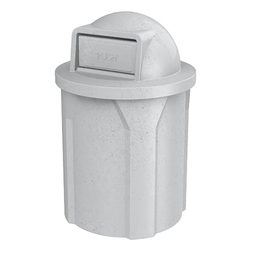 42 Gallon Circle 100% Recycled Plastic Heavy Duty Outdoor Commercial Trash Can by SturdyEssentials