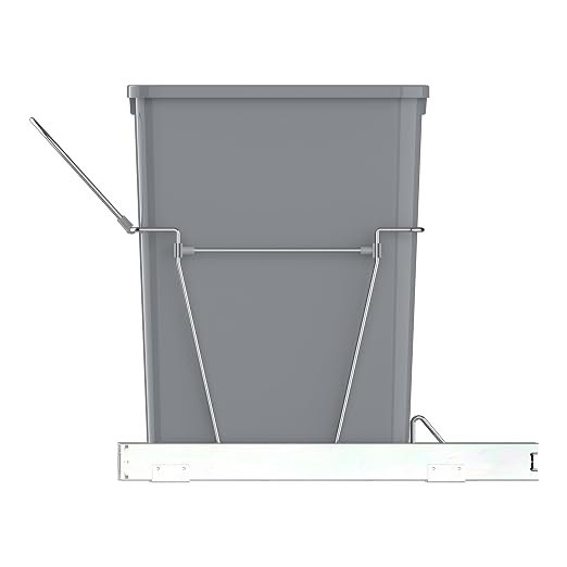 Single Pullout Trash Can for Under Kitchen Cabinets Include Single 35QT Trash - Image 4