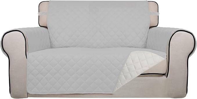 PureFit Reversible Quilted Sofa Cover, Water Resistant Slipcover Furniture by PureFit