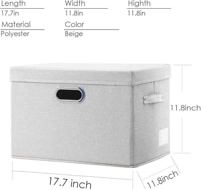 PRANDOM Large Collapsible Storage Bins - Image 3