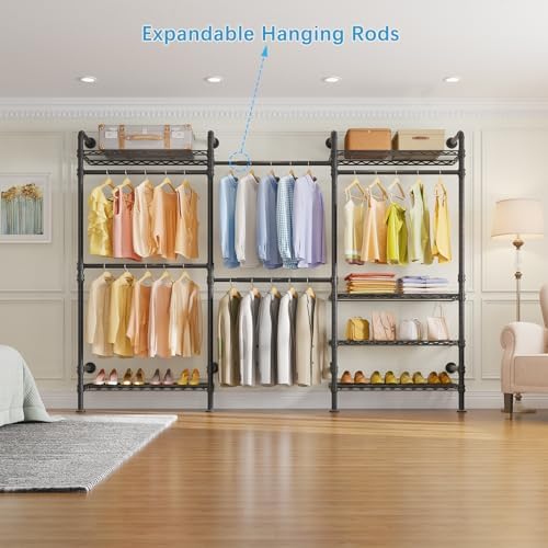 Timate L3 L Shape Garment Rack Heavy Duty Clothes Rack for Hanging Clothes, E...