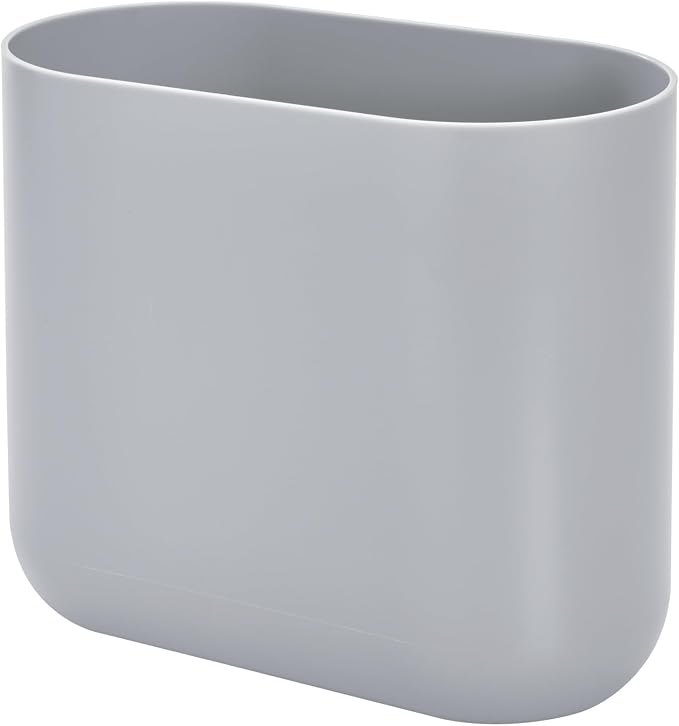 iDesign Cade Oval Slim Trash, Compact Waste Basket Garbage Can by iDesign