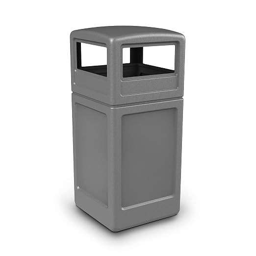 Commercial Zone-73290399 PolyTec 42 Gallon Square Waste Container by CommercialZone