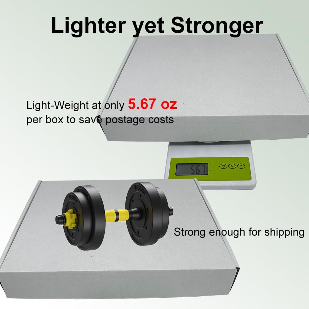 50 Pack 13x11x2'' Shipping Boxes, White Corrugated Cardboard Mailers ...