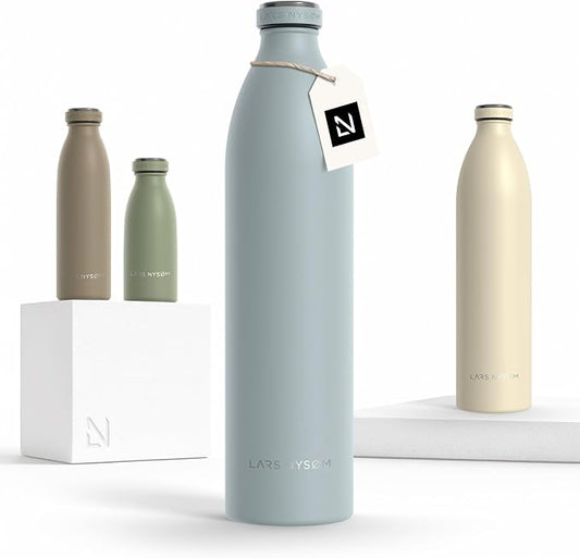 LARS NYSØM Stainless Steel Insulated XL Water Bottle 12oz 17oz 25oz 34oz 51oz | by LN