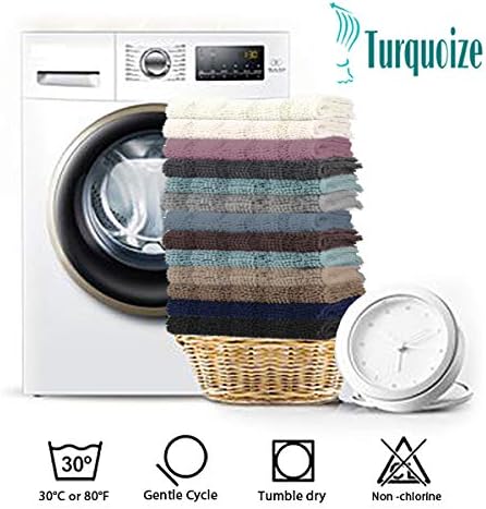 Turquoize Sage Green Bathroom Rugs Runner Extra Long 47 x 17 Large Bath Mat Plush Shaggy Chenille Bathroom Rug Non-Slip Bath Rug Runner Extra Soft & Absorbent Thick Floor Mats, Machine Washable, Sage