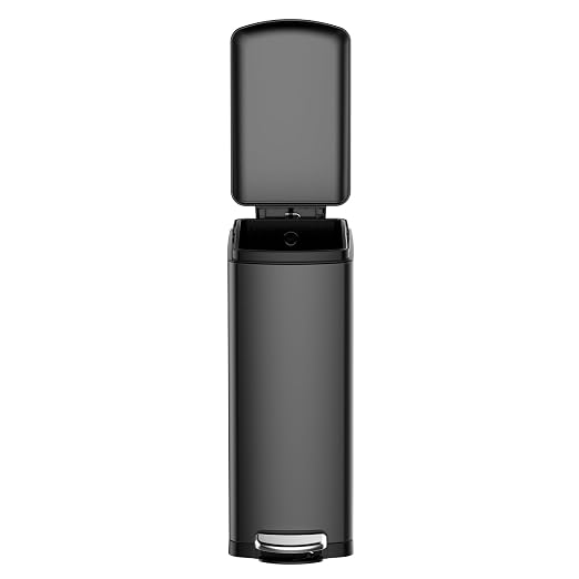 30 L Kitchen Step Trash Can, 8 Gallon Narrow Stainless Steel Waste Bin - Image 3