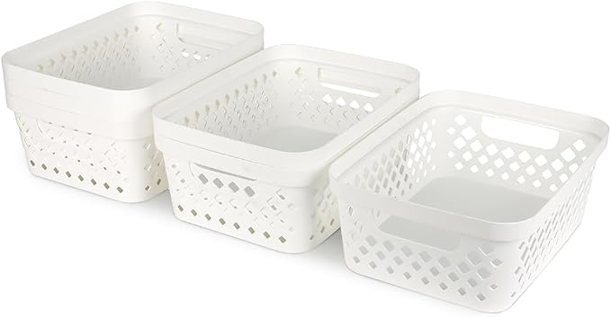 Glad Plastic Storage Basket Set, Value Pack of 6 | Open Storage Bins - Image 6