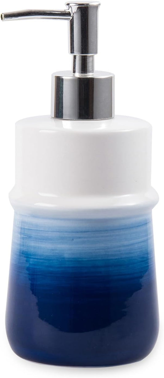 Navy Blue Ceramic Soap Dispenser by RZCNC