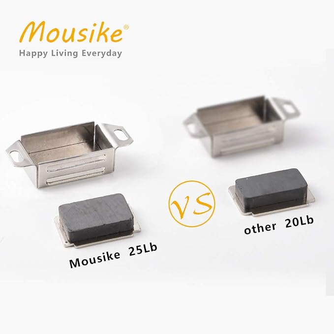 Mousike Cabinet Magnets 30lb Stainless Steel Magnetic Door Catch - Image 3
