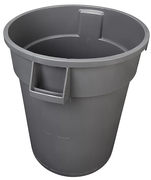 Amazon Basics Heavy Duty Durable Round Trash Can, 32 gallon - Image 5