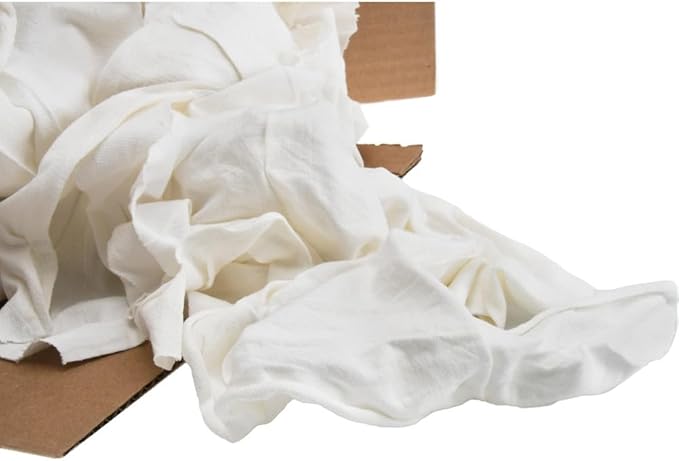 PRO SOURCE Reclaimed White Cotton T-Shirt Cloth Shop Rags, Sold by Weight - Image 5