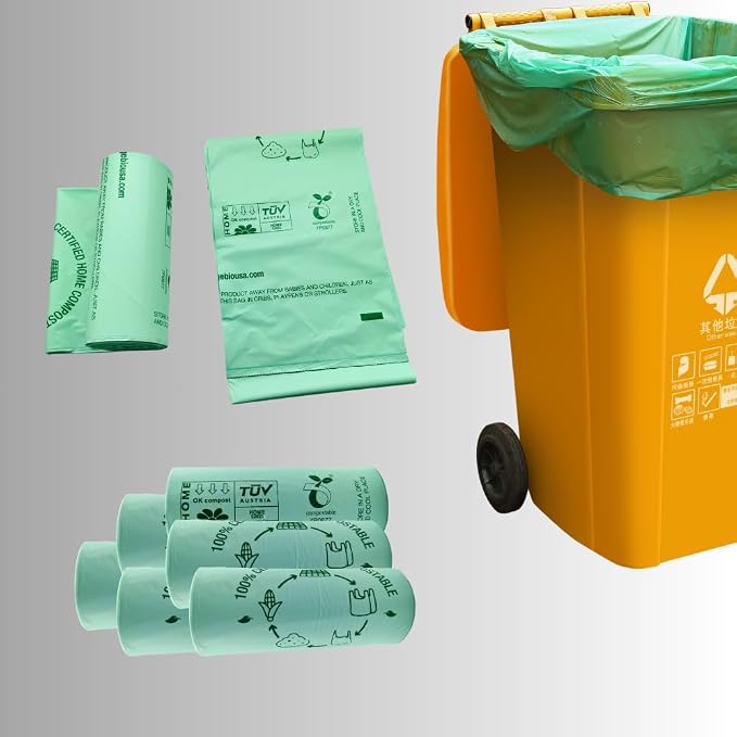 100% Certified Home Compostable Trash Bags, 55 Gallon, 1.5 Mils Extra Thick 38 - Image 6
