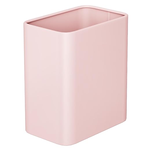 Cesun Pink Bathroom Trash Can 2.1 Gallon Wastebasket, Small Modern Metal by Cesun