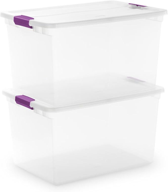 Sterilite 18-Pack 66 Quart Clearview Latch Box, Stackable Organizer Bins - Image 9