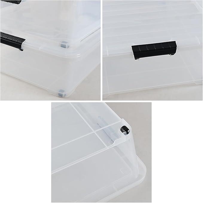 50 Quart Clear Plastic Under Bed Storage Bin - Image 3
