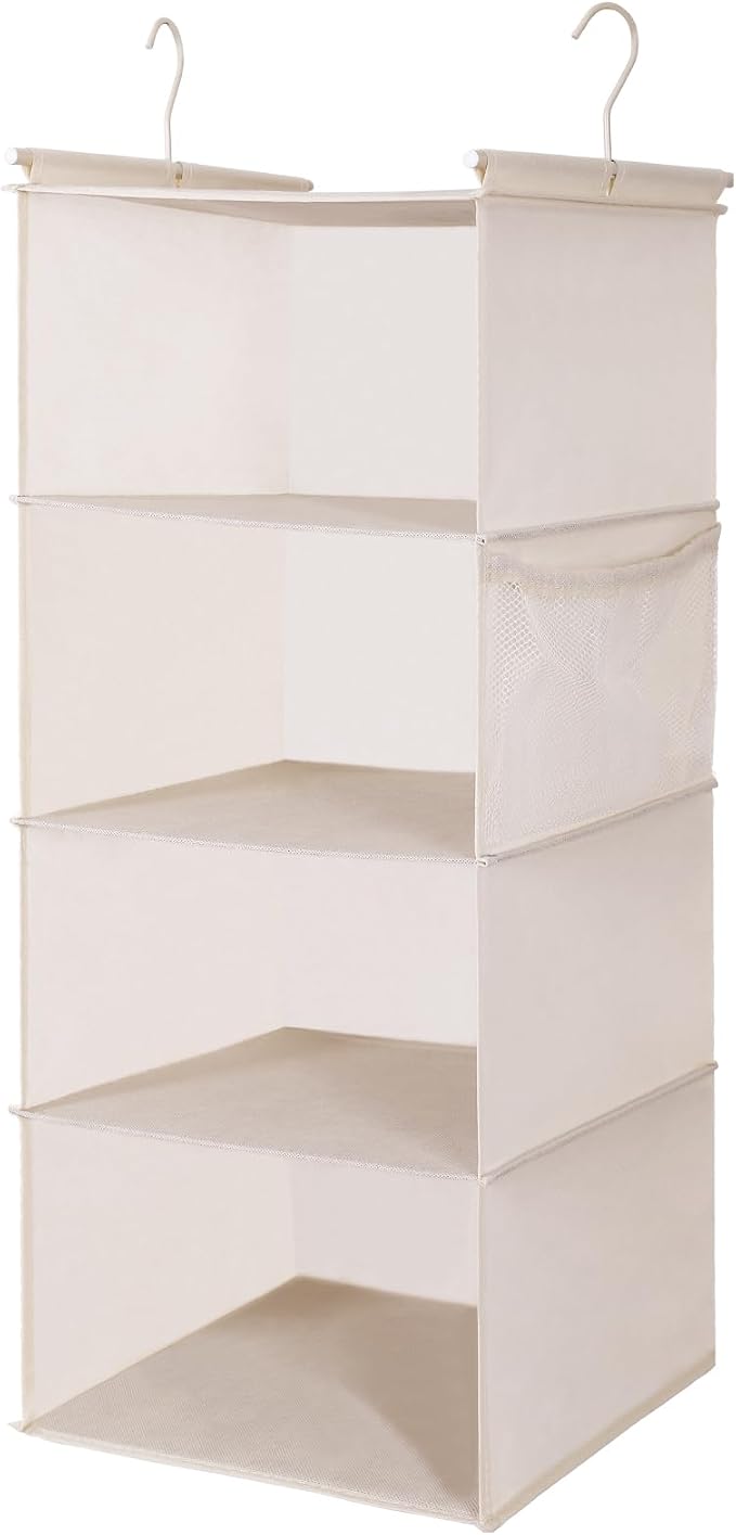 MAX Houser 4 Tier Shelf Hanging Closet Organizer, Space Saver, Closet Hanging by MAXHouser