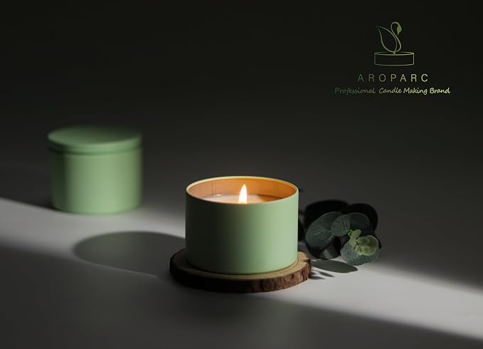 Candle Tins with Lids, 3 Wicks Candle Jars 14oz/420ml Candle Containers 12 Pack - Image 5