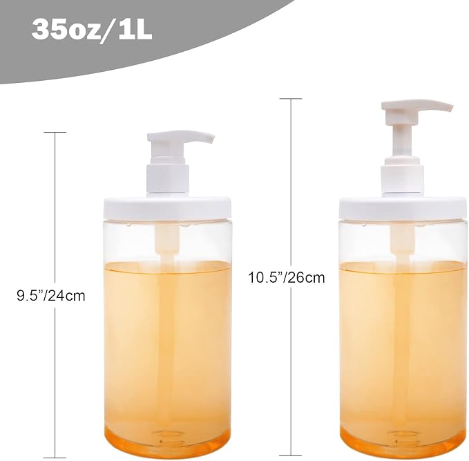 Cosywell Pump Bottle Dispenser Plastic Pump Bottles Refillable Bottles Wide - Image 2