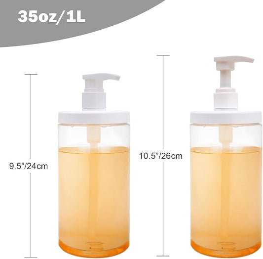 Cosywell Pump Bottle Dispenser Plastic Pump Bottles Refillable Bottles Wide - Image 2