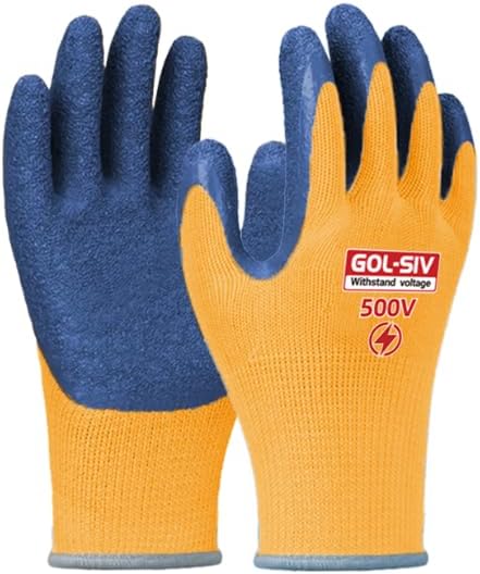 Electrical Insulated Gloves, 500V High Voltage Resistance Electrician Safety by GOL-SIV