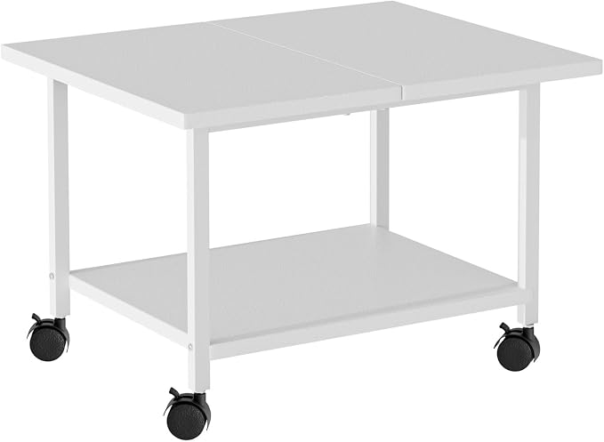 Printer Stand with Storage Under Desk Shelf, Desktop Printer Stand Organizer by SwaaVee-BeautyandYouOwnIt