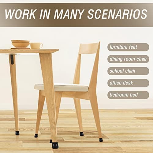 BUMACO Chair Leg Floor Protectors Square Chair Leg Protectors - Image 6