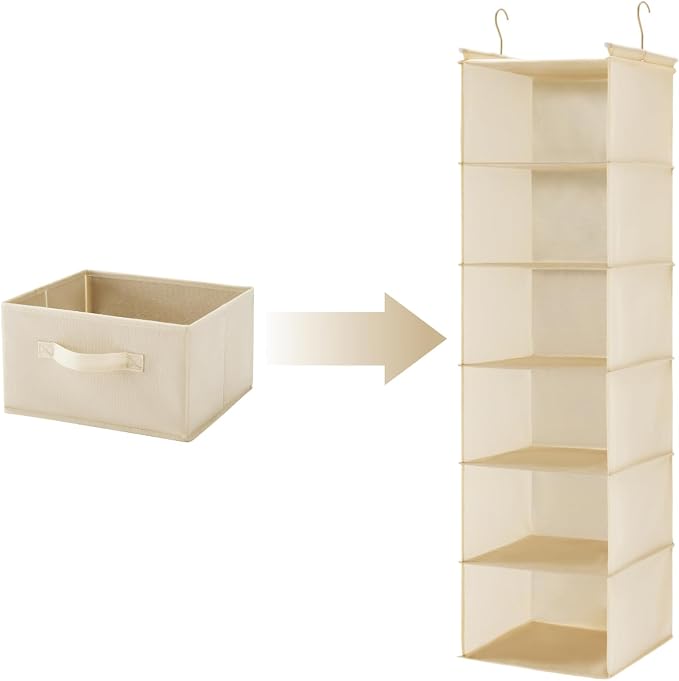 Hanging Shelf Closet Storage Organizer Removable Drawers ，Hanging Storage - Image 7