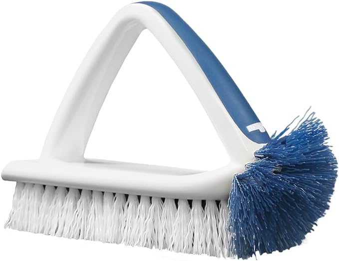 Unger 2-in-1 Bath and Tile Scrubber Brush Tool, Crevice Cleaning Supplies by Unger