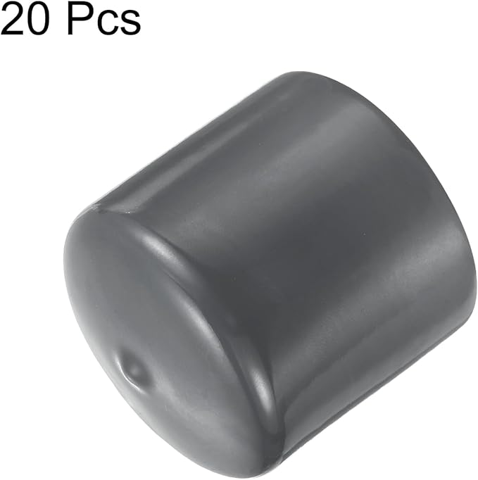uxcell 20pcs Rubber End Caps 48mm ID Vinyl Round Tube Bolt Cap Cover Thread - Image 2