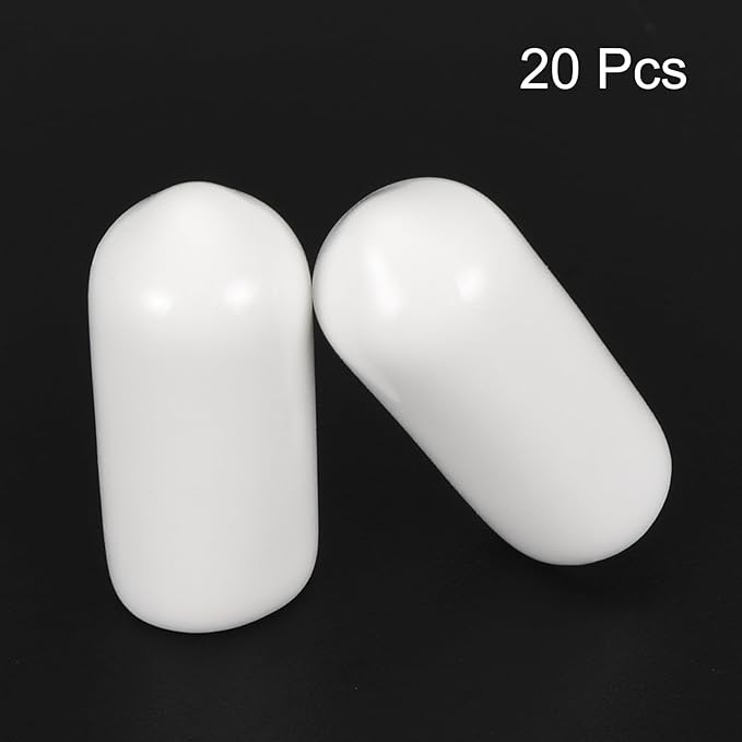 uxcell 20pcs Rubber End Caps 6.5mm ID Vinyl Round End Cap Cover Screw Thread - Image 2