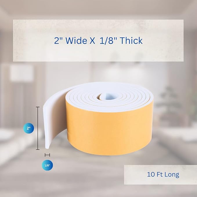 High Density Foam Weather Stripping Door Seal Strip Insulation Tape Roll - Image 2