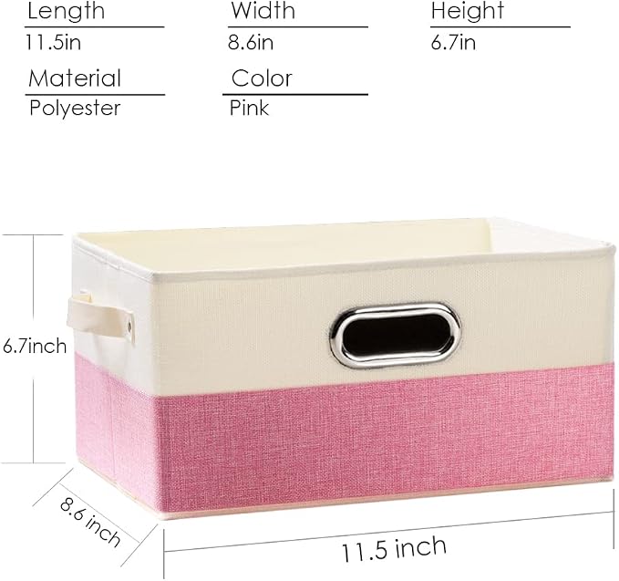 PRANDOM Fodable Storage Bins for Closet Decorative Fabric Storage Baskets Cubes - Image 5