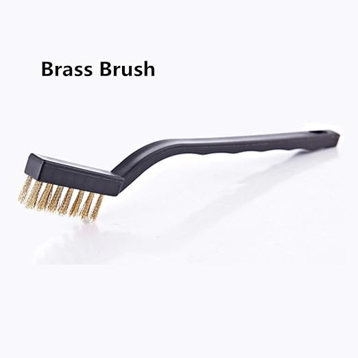 12PCS Mini Wire Brushes, Stainless Steel & Brass Brush Set, Curved Handle - Image 6
