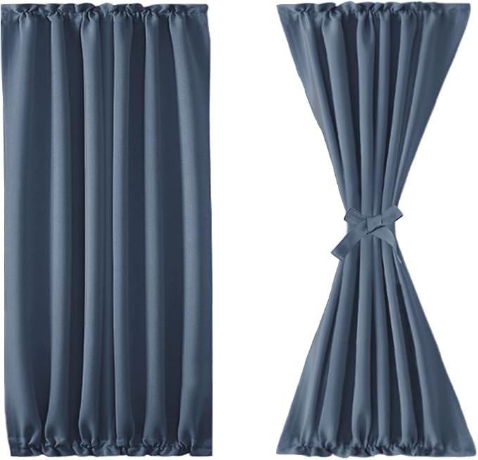 DWCN French Door Curtains – Rod Pocket Thermal Blackout Curtain - Image 7