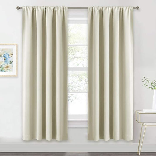 RYB HOME Blackout Curtains for Living Room, Large Window Shades for Bay Window by RYBHOME