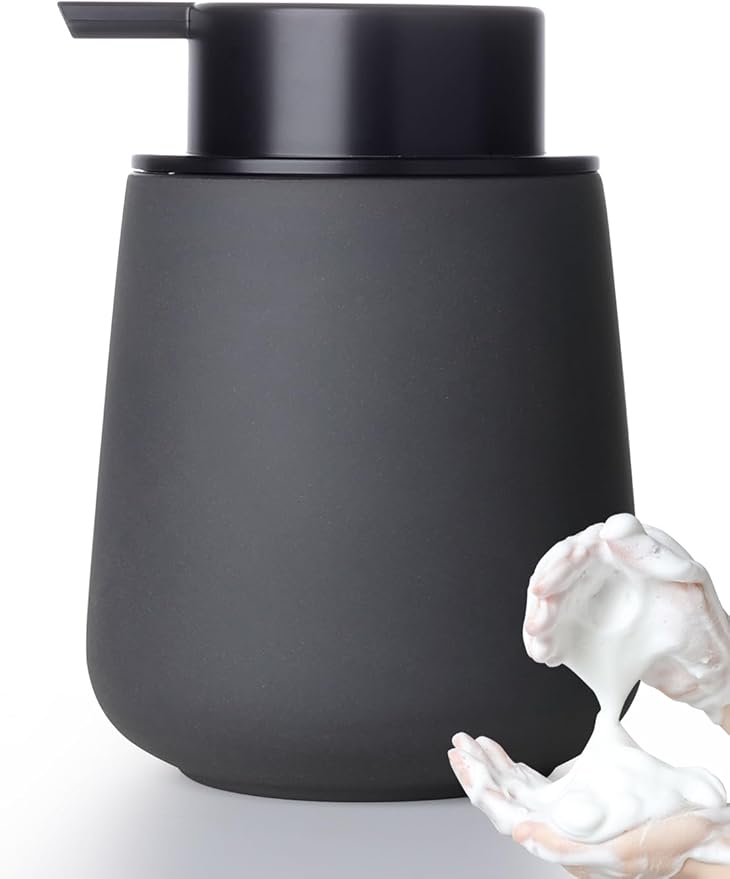 INGOFIN Ceramic Foaming Soap Dispenser - 12oz Foam Hand Soap Dispenser Bathroom by INGOFIN