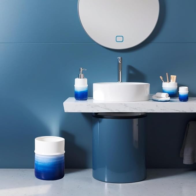 Navy Blue Ceramic Soap Dispenser - Image 7