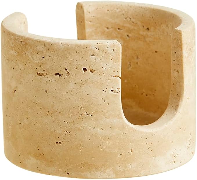 Natural Beige Travertine Marble Sponge Holder by PHINILUX