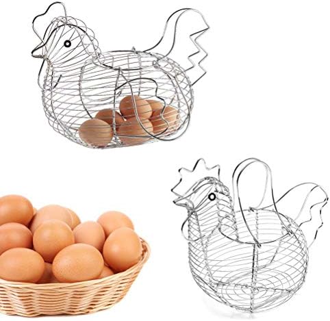 Chicken Shaped Egg Basket Fruit Storage Wire Basket for Home Kicthen
