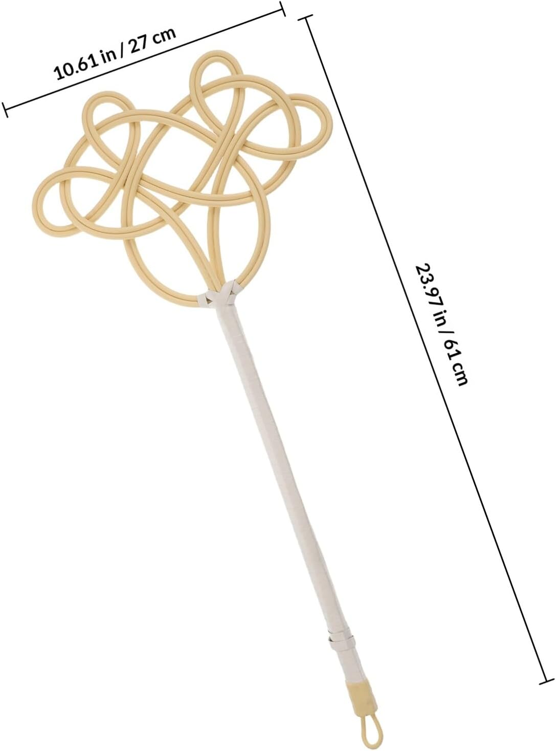 Generic Long Handle Rug Beater Paddle, Plastic Woven Rattan Style Duster for Home Carpet and Quilt Cleaning, Household Dust Removal Tool for Bedding and Rugs